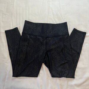 Athleta Black Textured High-Rise Leggings